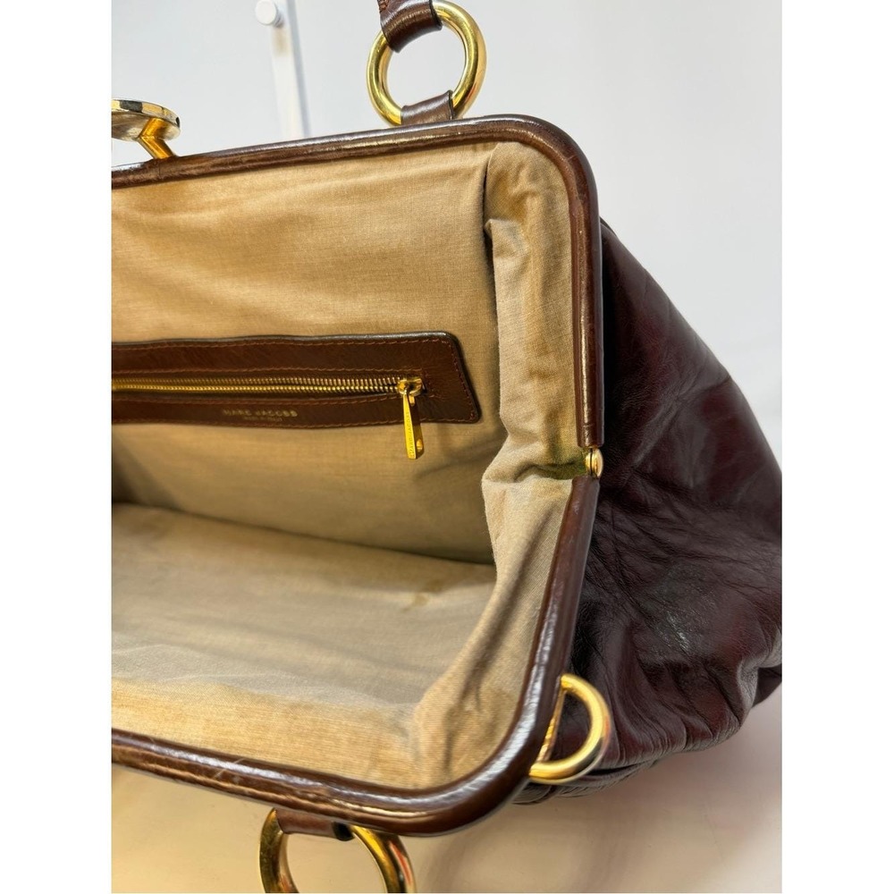 Marc Jacobs Espresso Chocolate Brown Patchwork Quilted Leather Vintage Stam Bag - Picture 16 of 17